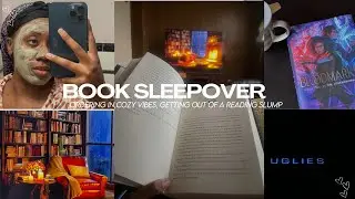 Have a Book Sleepover w/ me 📚💤 | reading slump, cozy vibes, nostalgic movies