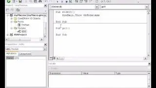 GDG Macros Tutorials Lesson 3 Using VBA and CorelDraw Add a basic form then use it to size shapes