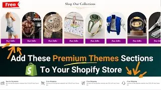 Premium Collection Slider and Trustbadge Section | 100% Free No Apps | #day14