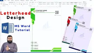 How to Create Letterhead Design in MS Word | Printable Letterhead Design in Word | Letterpad Design