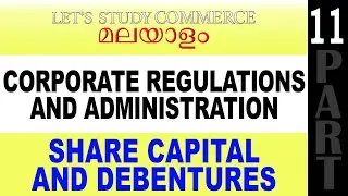PART 11: CORPORATE REGULATIONS AND ADMINISTRATION -share capital and debentures