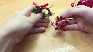 Как сделать Новогодне- Рождественский венок для кукол \\ Мастер-класс // С Новым Годом :)));о)