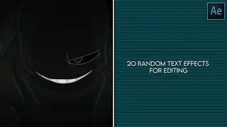 20 Random text effects and presets for editing | After Effects