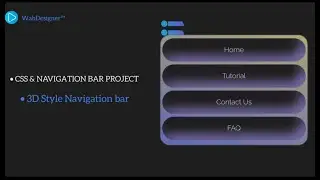 CSS 3D Style Navigation Menu HTML & CSS PROJECT 