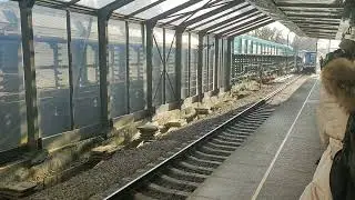 Прибытие метропоезда "Москва" на станцию Багратионовская, Московского метрополитена