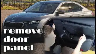 Skoda octavia a8 розбирання дерей (remove door panel)