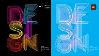 CÓMO hacer BLEND (FUSIÓN) TEXT EFFECT DESIGN - ILLUSTRATOR - TUTORIAL💯