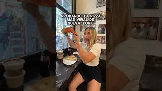 Probando la pizza más viral de Nueva York 🍕 #pizza  #nyc #nuevayork #comida