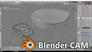 Design Parametric Sliced Furniture for CNC | Blender CAM Tutorial + G-Code Workflow