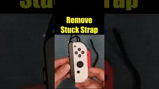How to Remove a Stuck Wrist Strap on a Nintendo Joy-Con Controller (Backward Joycon Wriststrap)