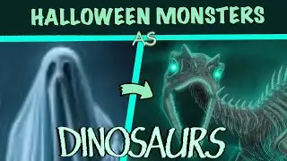 Halloween Monsters as Dinosaurs (Speedpaint)
