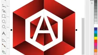 Simple (A) Logo in Coreldraw