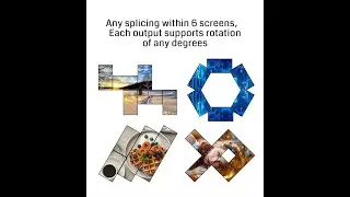 15 Screens any angles irregular splicing video wall controller 3x3 3x4,4x3