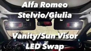 Alfa Romeo Stelvio/Giulia vanity mirrors/Sun Visor lights LED bulb swap