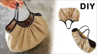DIY Bias Handle Pleated Bag | Making a Light Bag