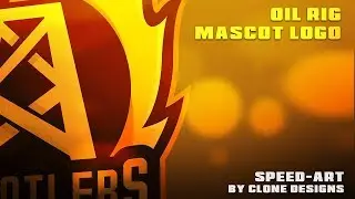 Oil Rig Speed-Art | Mascot Logo