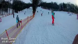Варя и Дима сноуборд