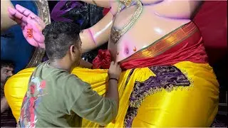 Big Mumbai Ganesh dhoti making 2024 | Ganpati Dhoti Draping At Sri Krishna Arts | Ganesh dhoti Work