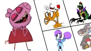 Drawing Friday Night Funkin' Part 4 (Peppa Pig, Pibby, Tails)