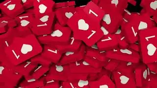 Social Media Likes Animation With Alpha Matte. Royalty Free Animation 4K ULTRA HD