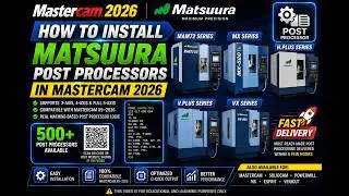 How to Install Matsuura Post Processors in Mastercam 2026 | MAM72, MX, H.PLUS, V.PLUS, VX