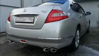 Прямоточные глушители за 1000 рублей на Nissan Teana j32 удаление катализаторов.