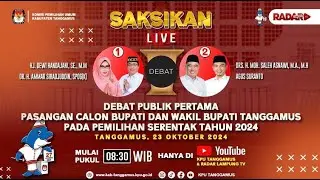 DEBAT PUBLIK CALON BUPATI DAN WAKIL BUPATI TANGGAMUS TAHUN 2024.