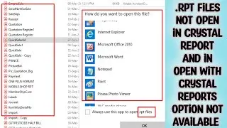 rpt files not open crystal report and also in open with crystal report not available 