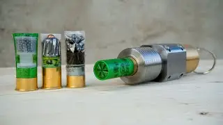 Exploding Shotgun Shells OUTSIDE the barrel. Slow Motion. Trap,Buckshot and Slug. !!! EXPERIMENT !!!