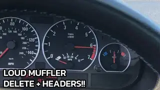 LOUD E46 Ebay Headers and Muffler Delete Exhaust