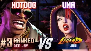SF6 ▰ HOTDOG (#3 Ranked Dee Jay) vs UMA (Juri) ▰ Ranked Matches