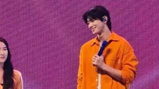 02072023 Dunkin Fan meeting in Manila | Cha Eunwoo's reaction when told with high IQ