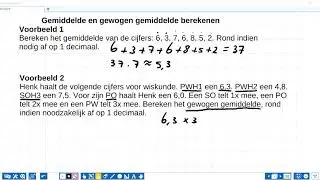 Gemiddelde en gewogen gemiddelde