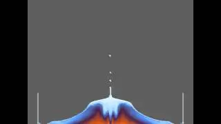 2D simulation of drop using SPH