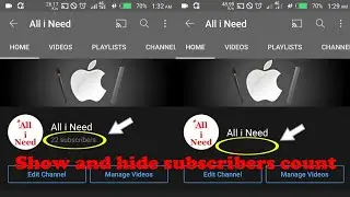 Display and hide subscribers count