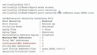 Port Security On Cisco Switches - Part 2