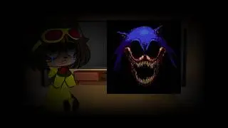 GAMEOVERSE react to Sonic.EXE (FNF) [Рус/Eng]