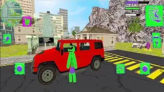 Green Monster Stickman Rope Hero City Battle War New Game Android