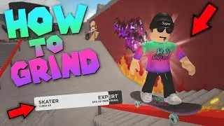 How to GRIND rails like a PRO in ROBLOX SKATEPARK!