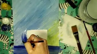 Сирень, гуашь, правополушарная живопись