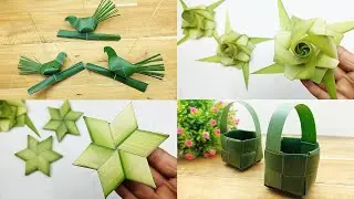 4 Viral Coconut Leaf Crafts Idea😍Handmade Craft Activities With Real Leaves🌴