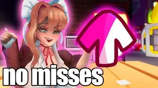 FNF Monika HD but if I miss a note, the video ends.. (Friday Night Funkin')