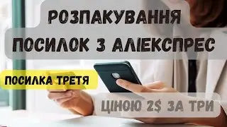 The third parcel from the AliExpress website, three goods for 25 hryvnias.
