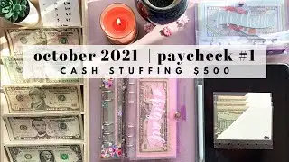 cash envelope stuffing | sinking funds | october paycheck #1 | low income