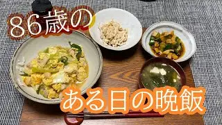 86歳のおばあちゃんのある日の夕飯【86歳の団地一人暮らしの日常】
