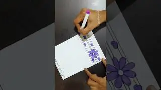 Very easy design border for project work|Project work border design#shorts #shortvideo #trending