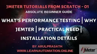 JMeter Tutorials | 01 | Why Jmeter | Performance testing | Installation | Getting started | Tamil
