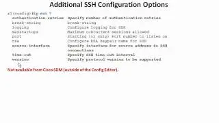 Configuring Secure Shell (SSH) On Cisco Devices with SDM - Part 3