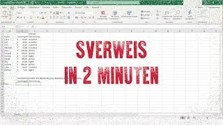 Excel SVerweis in 2 Minuten