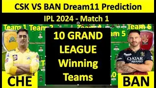 che vs ban dream 11 prediction team, CSK vs RCB dream 11 team of today match, prediction today match
